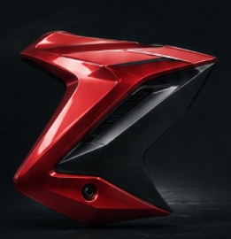 Spray painted two wheeler component